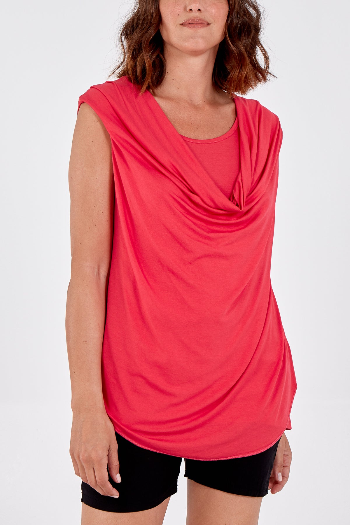 Cowl Neck Sleeveless Top