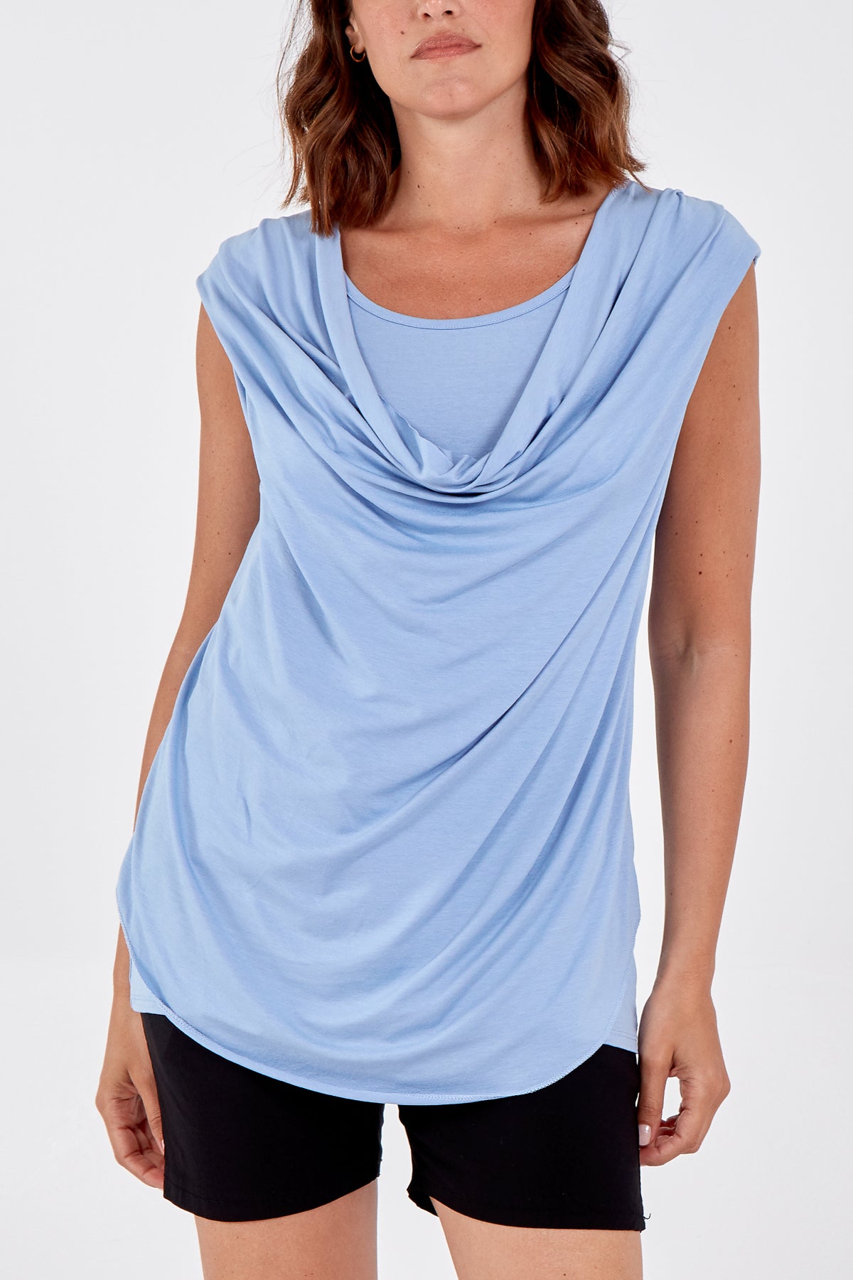 Cowl Neck Sleeveless Top