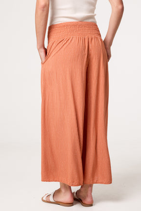 Pinstripe Wide Leg Trousers