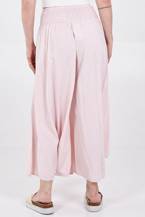 Pinstripe Wide Leg Trousers