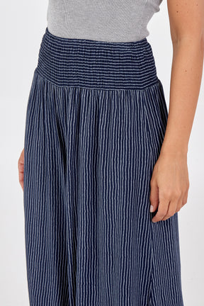 Pinstripe Wide Leg Trousers