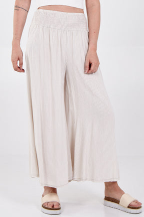 Pinstripe Wide Leg Trousers