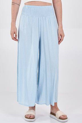 Pinstripe Wide Leg Trousers