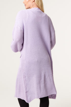 Edge To Edge Knitted Long Cardigan