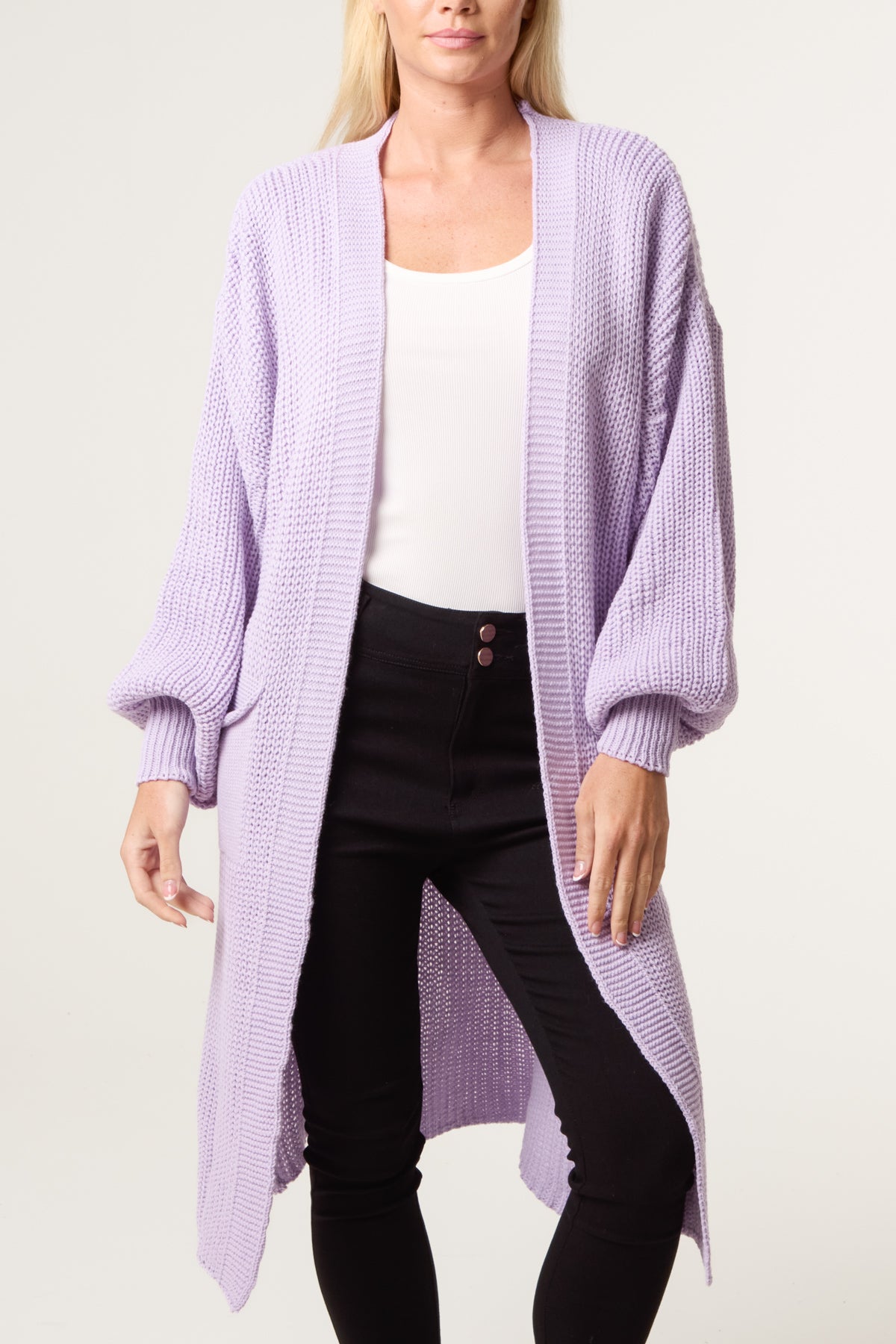 Edge To Edge Knitted Long Cardigan