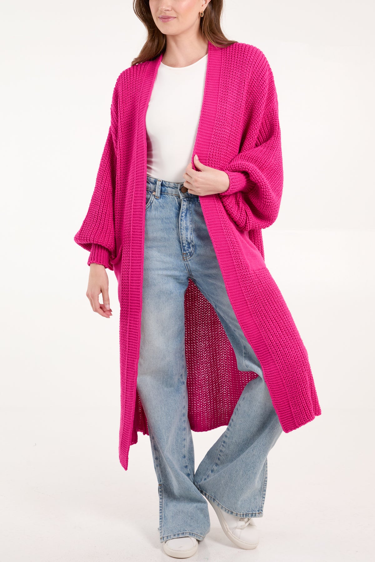 Edge To Edge Knitted Long Cardigan