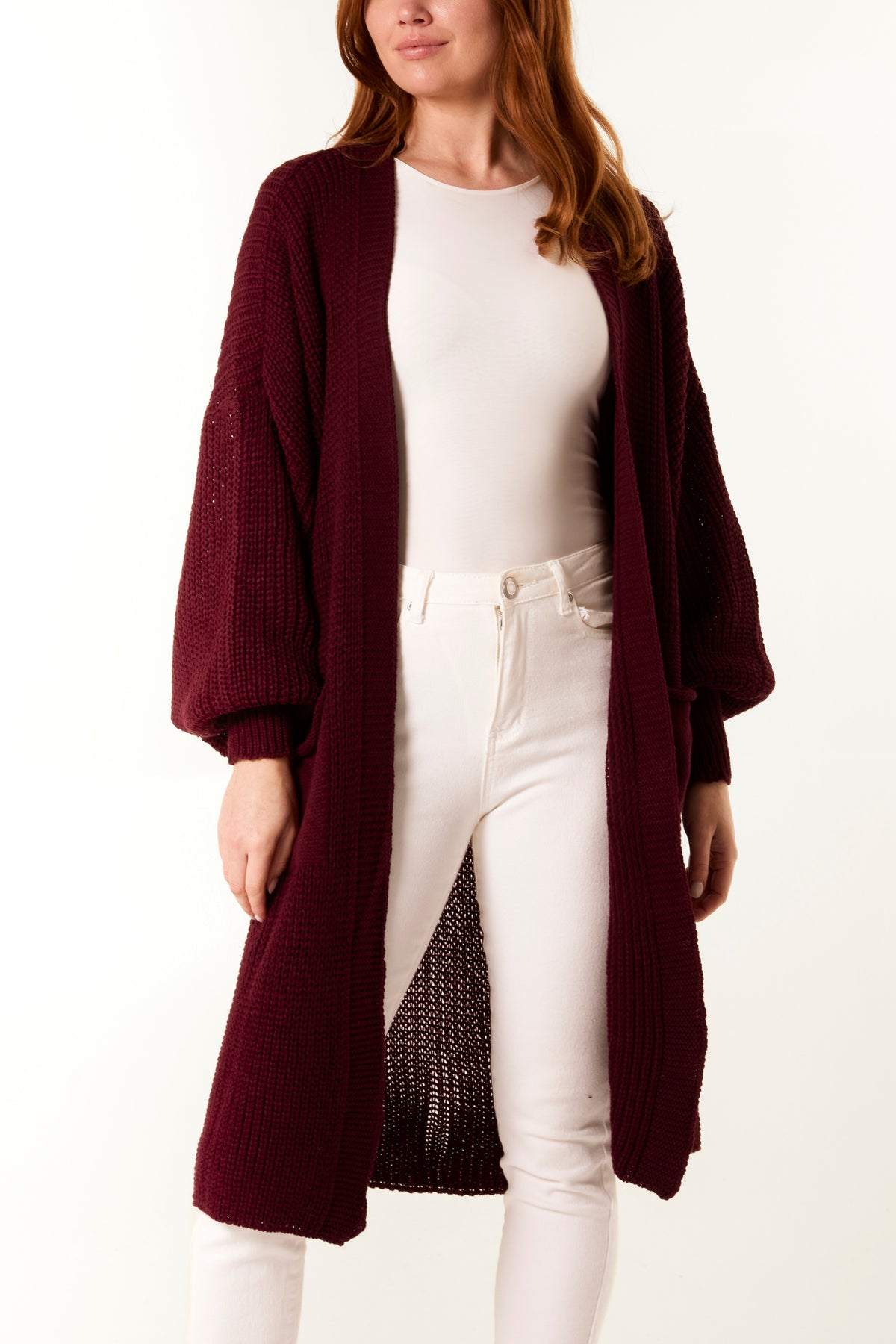 Edge To Edge Knitted Long Cardigan