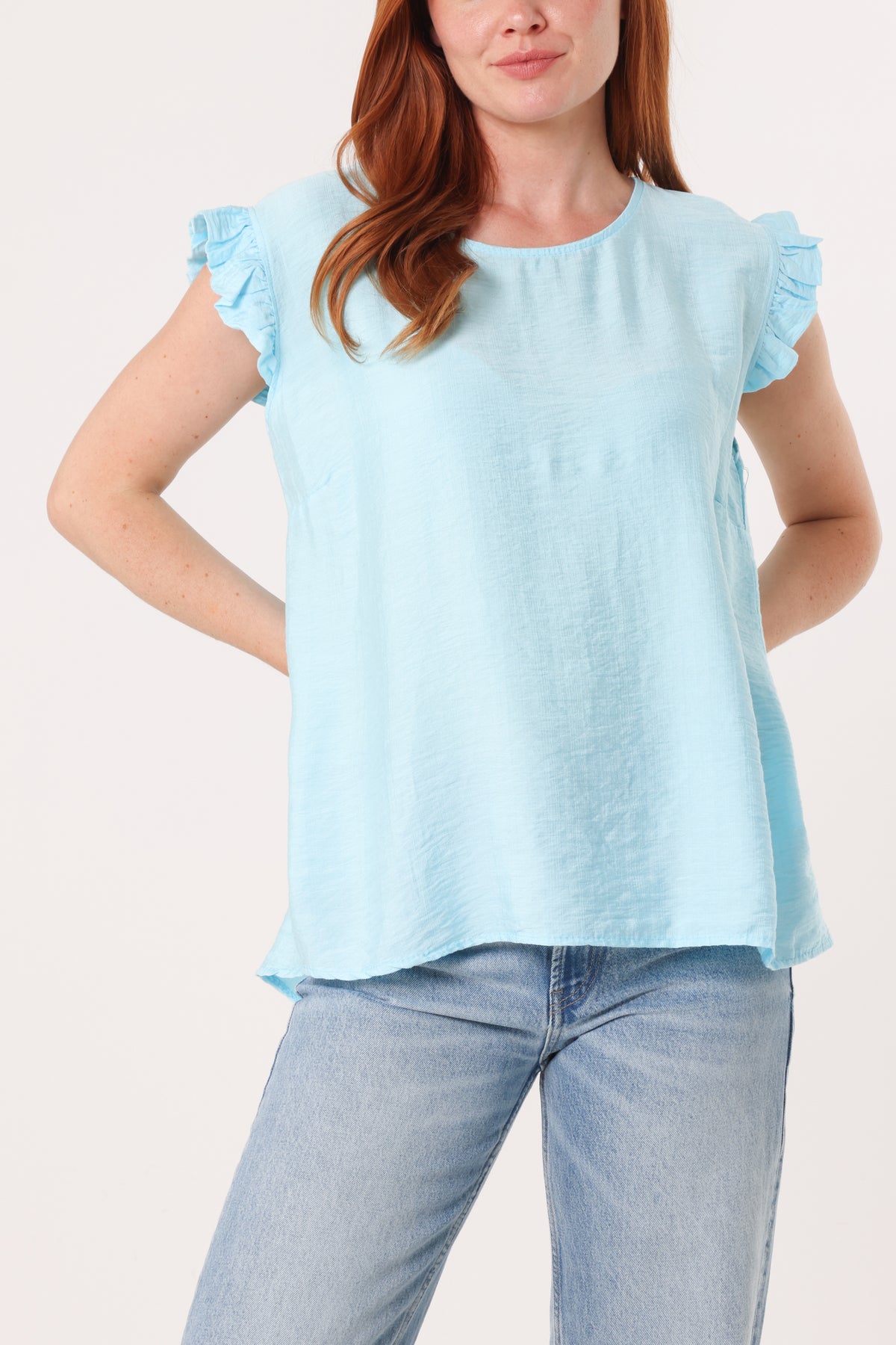 Linen Look Top Back Button
