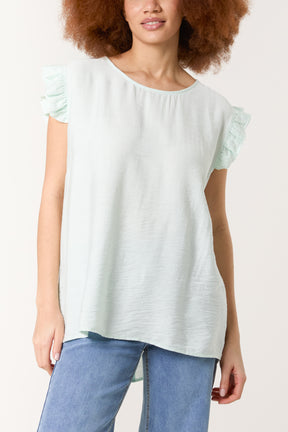 Linen Look Top Back Button