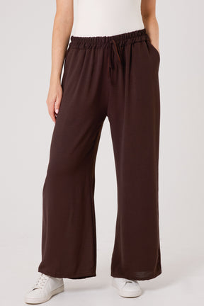 Drawstring Viscose Crepe Trouser