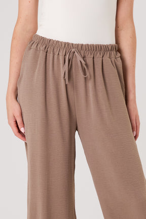 Drawstring Viscose Crepe Trouser