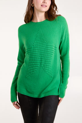 Ribbed Star Jumper