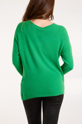 Ribbed Star Jumper