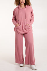 Relaxed Fit Hoodie Wide Leg Trouser Loungewear Set