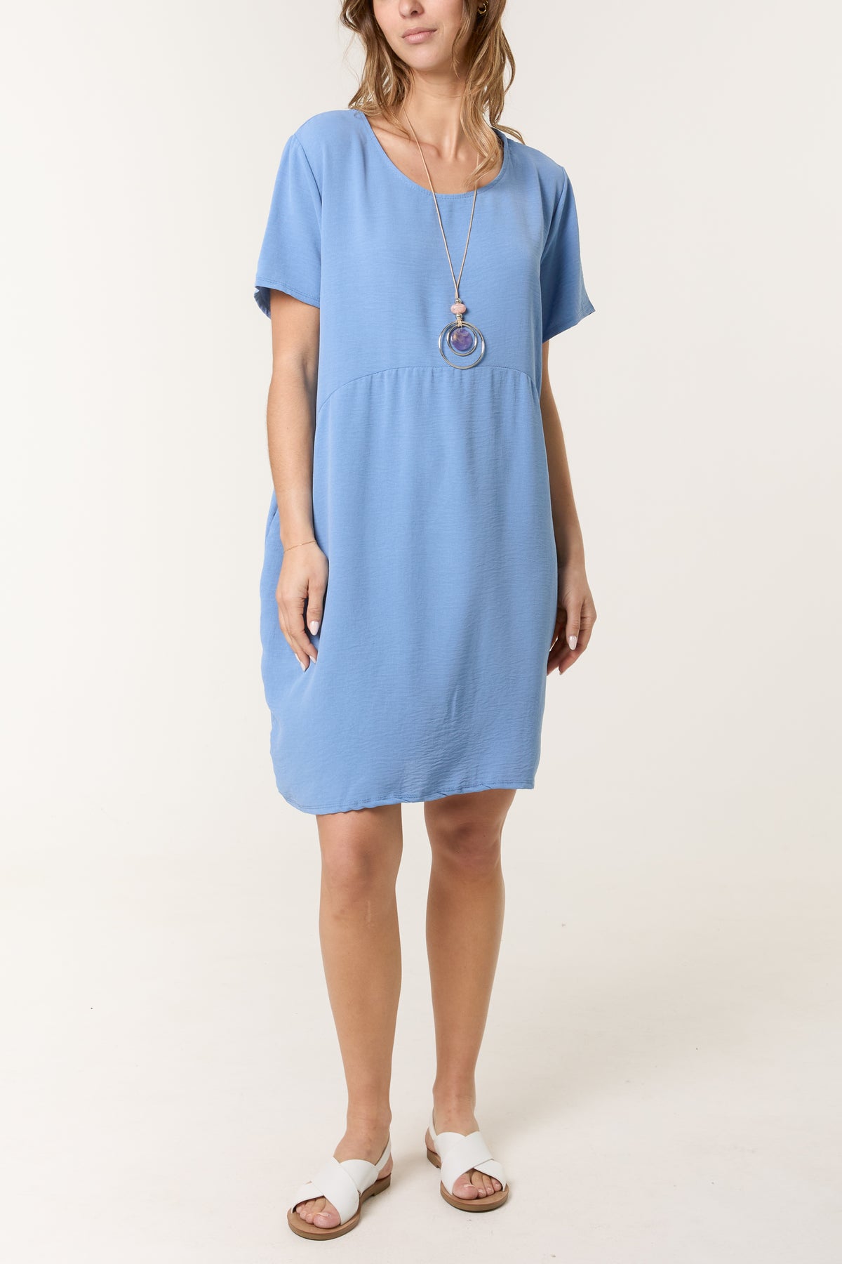 Cocoon Necklace Midi Dress