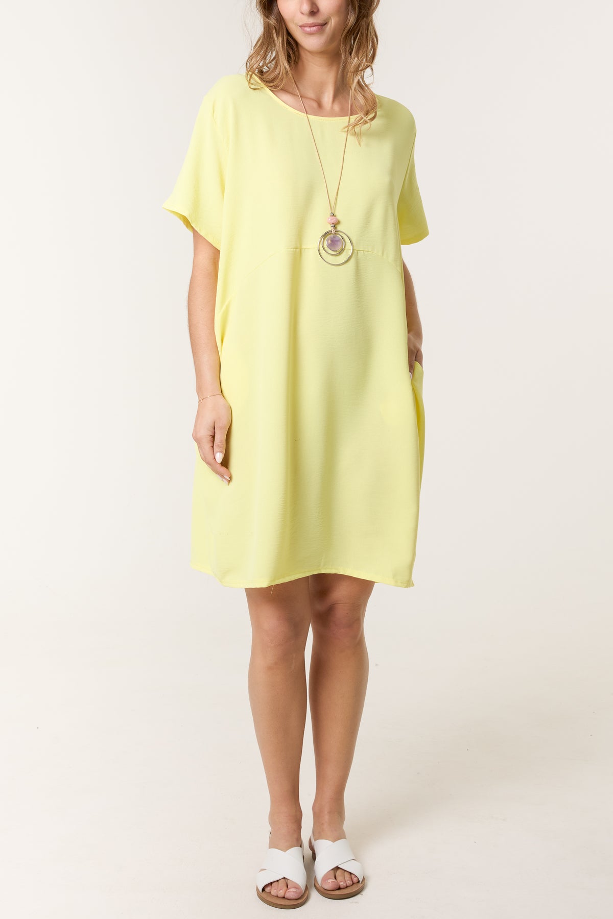 Cocoon Necklace Midi Dress