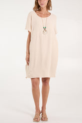 Cocoon Necklace Midi Dress