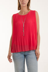 Pleated Necklace Vest