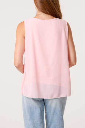 Pleated Necklace Vest