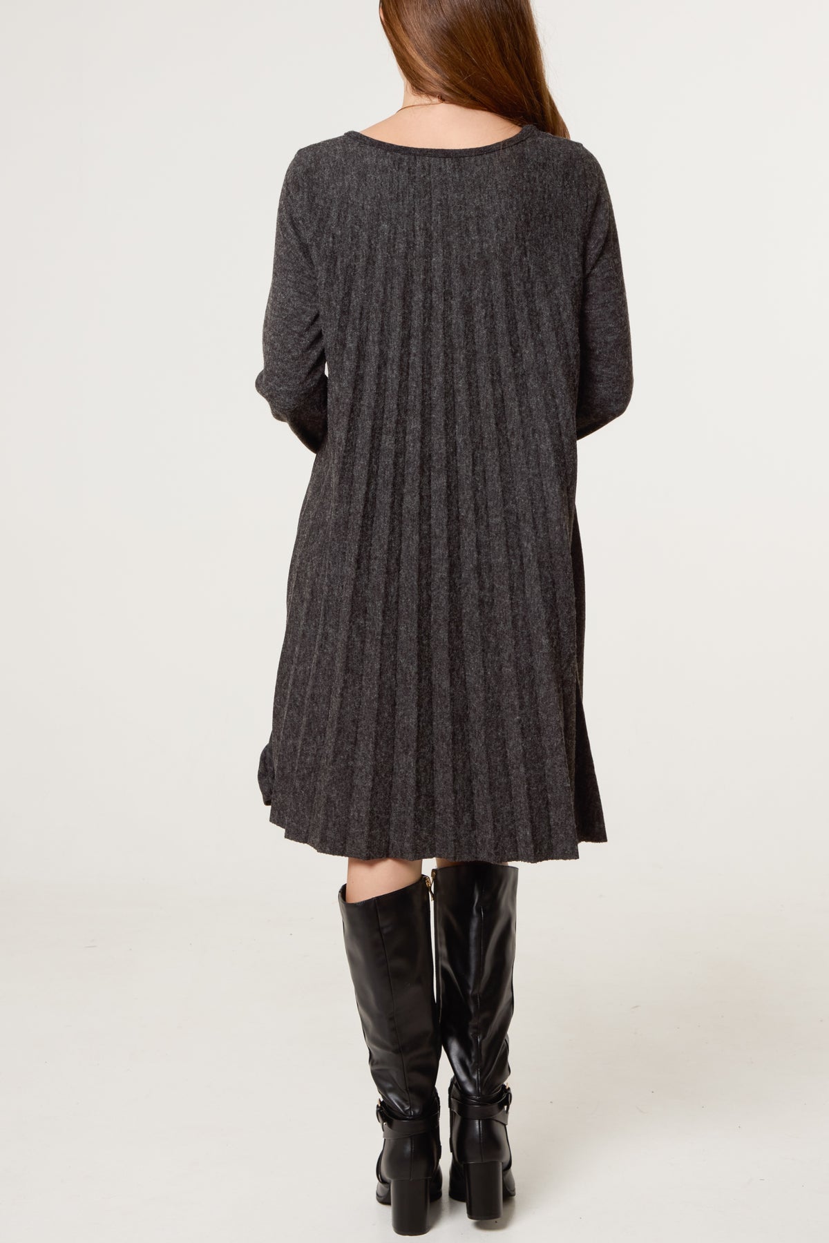 Pleated Necklace Dress