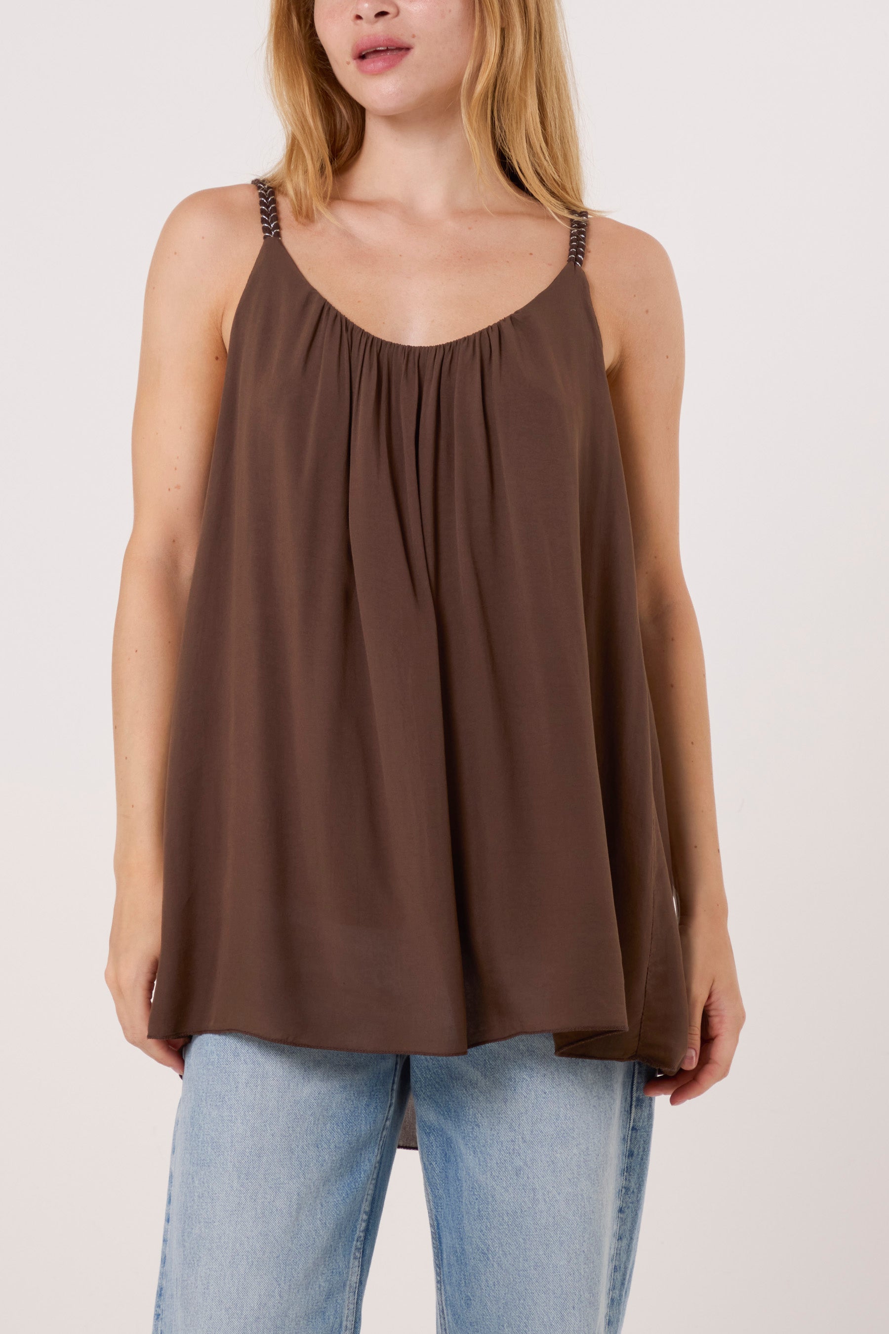 Plaited Strap Cami Vest