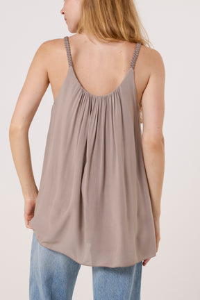 Plaited Strap Cami Vest