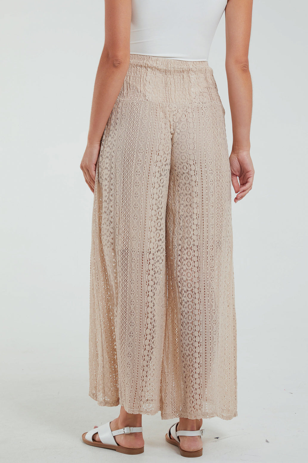 Crochet Shirred Waist Culottes