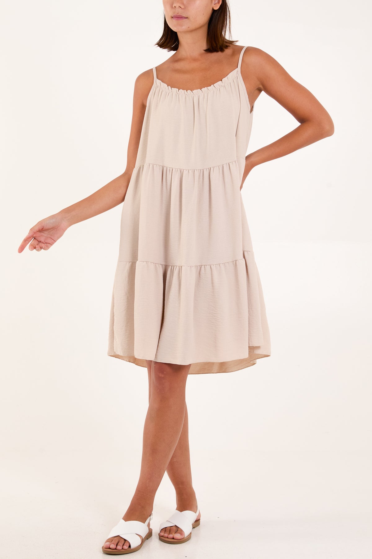 Cami Strap Tiered Smock Dress