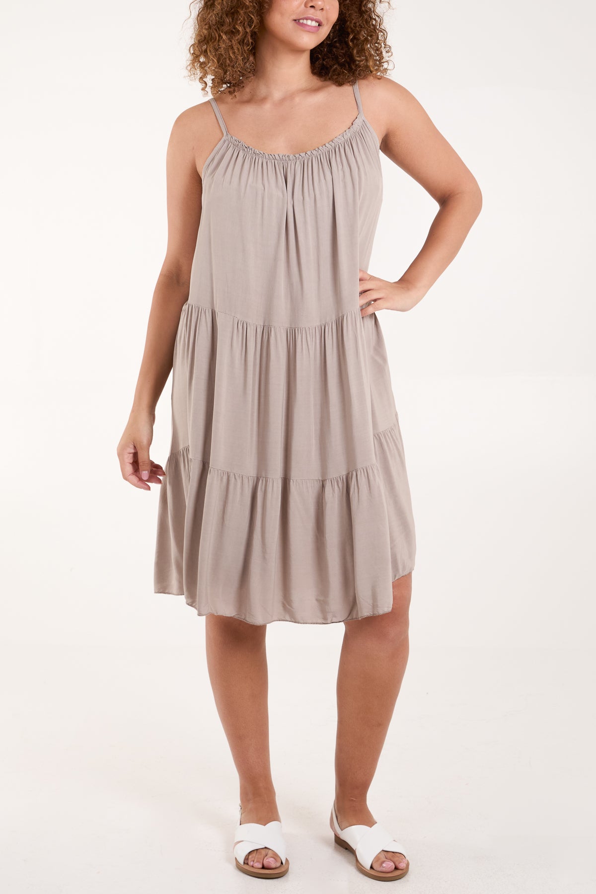 Cami Strap Tiered Smock Dress