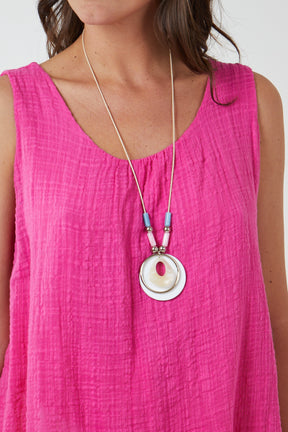 Double Layer Scoop Neck Necklace Vest