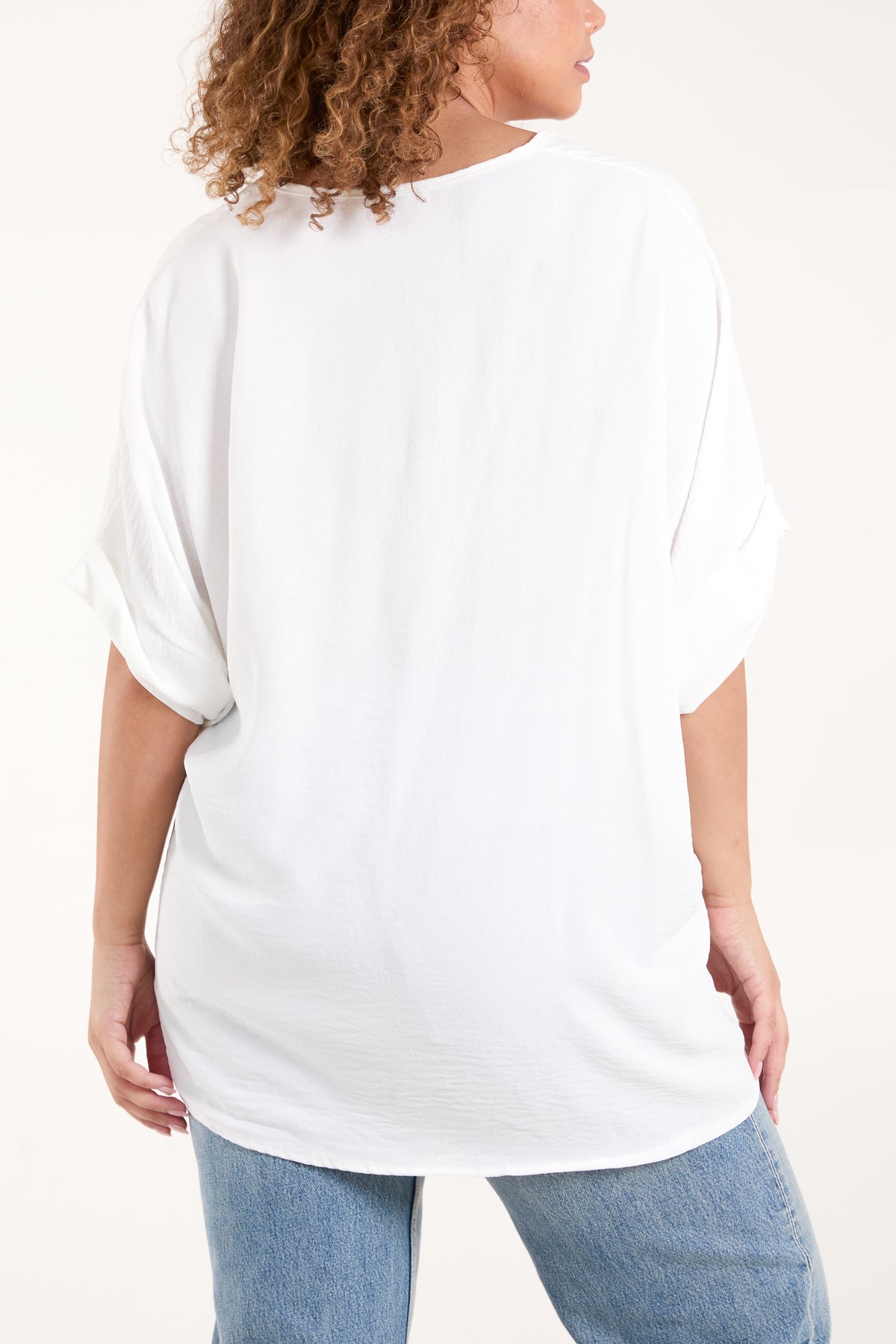 Twist Front Oversized Cocoon Blouse