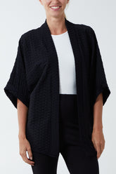 Waffle Texture Jersey Kimono Jacket