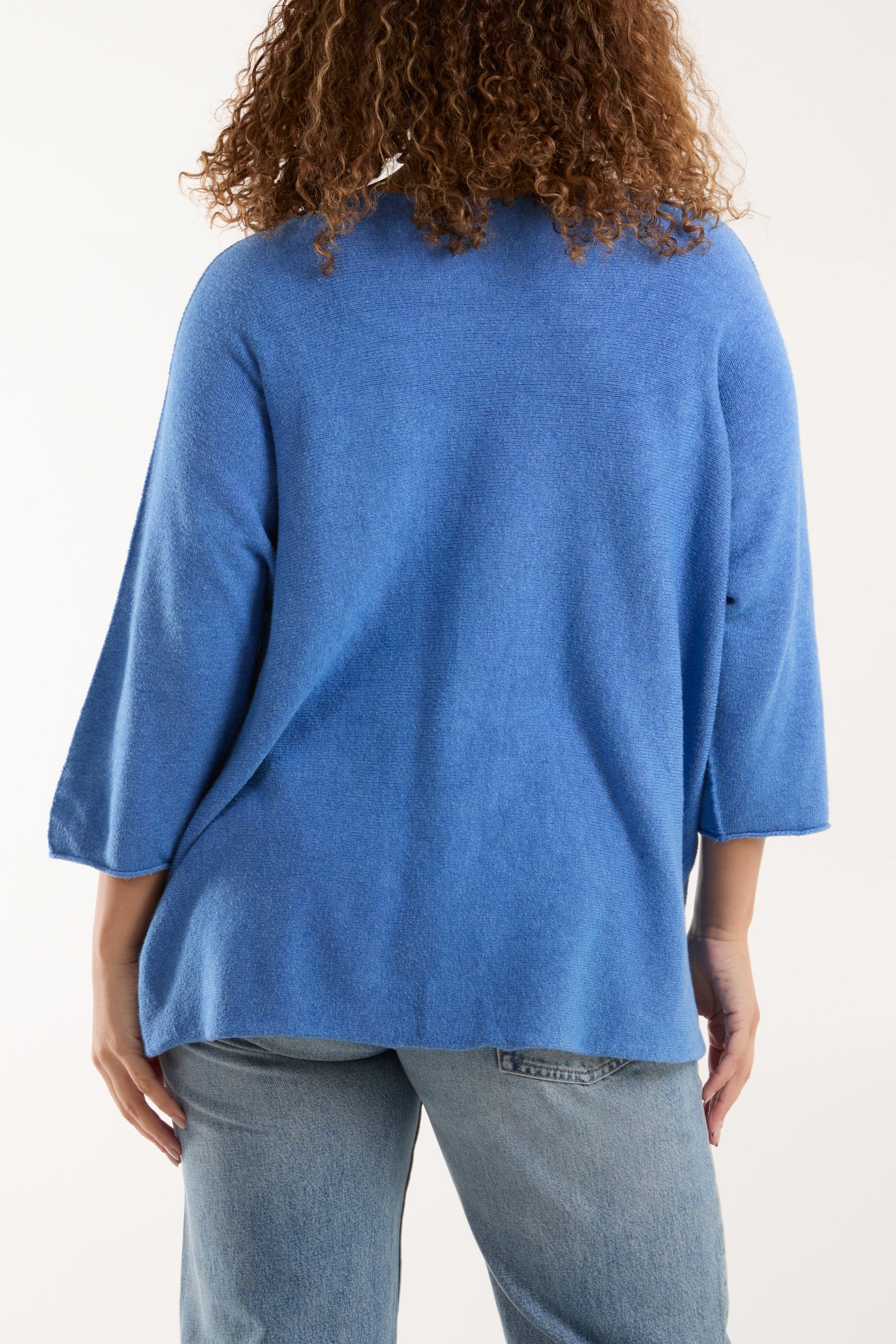 V-Neck Oversized Fine Knit Jumper