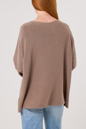 V-Neck Oversized Fine Knit Jumper