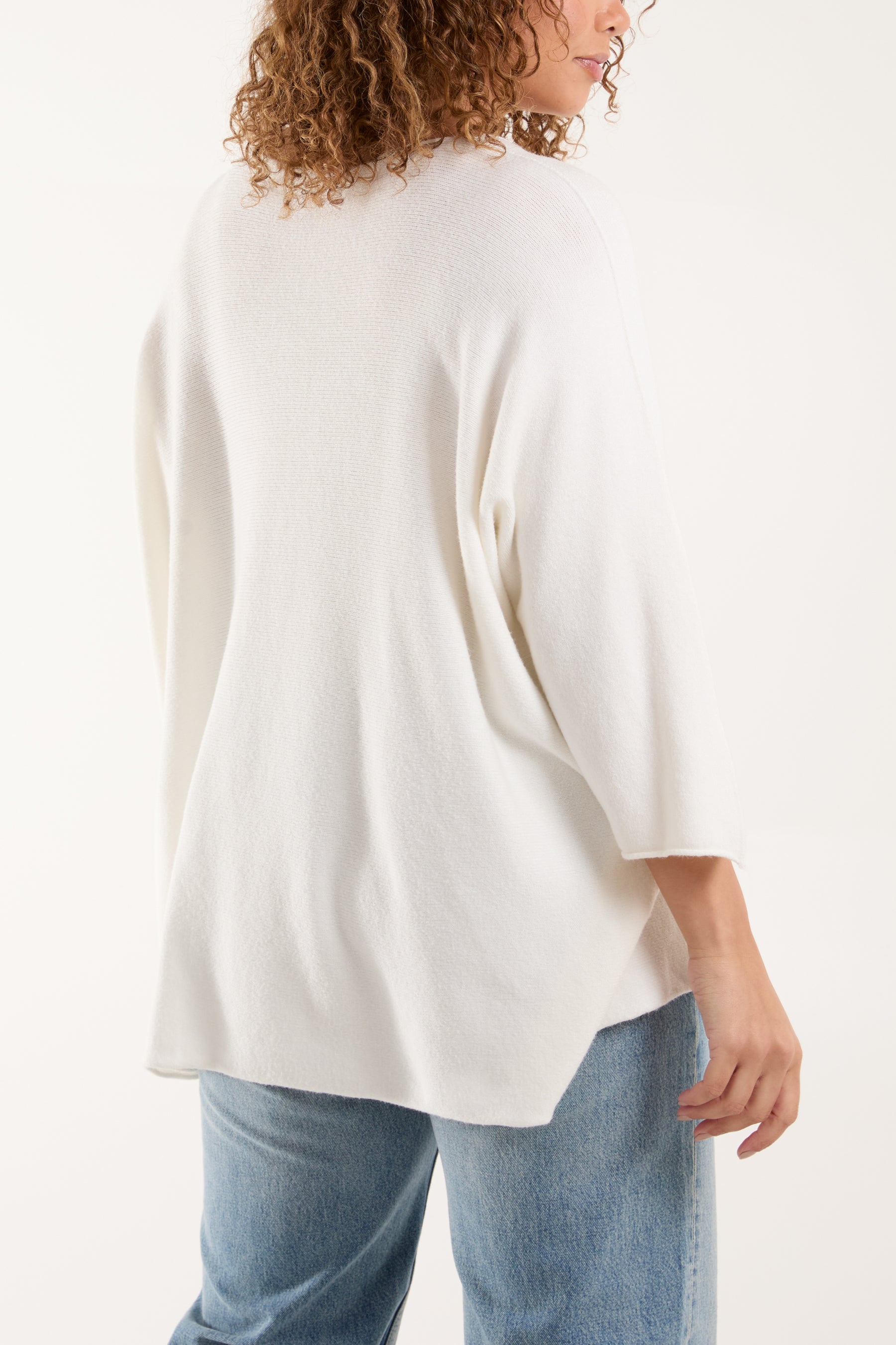 V-Neck Oversized Fine Knit Jumper