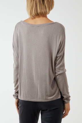 Fine Knit Button Cropped Cardigan