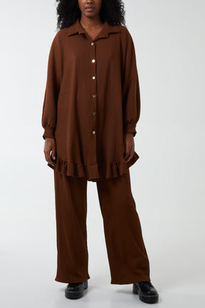 Button Through Shirt & Trousers Co-Ord