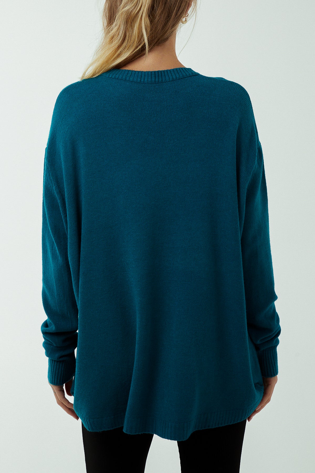 Pocket Crew Neck Oversized Jumper