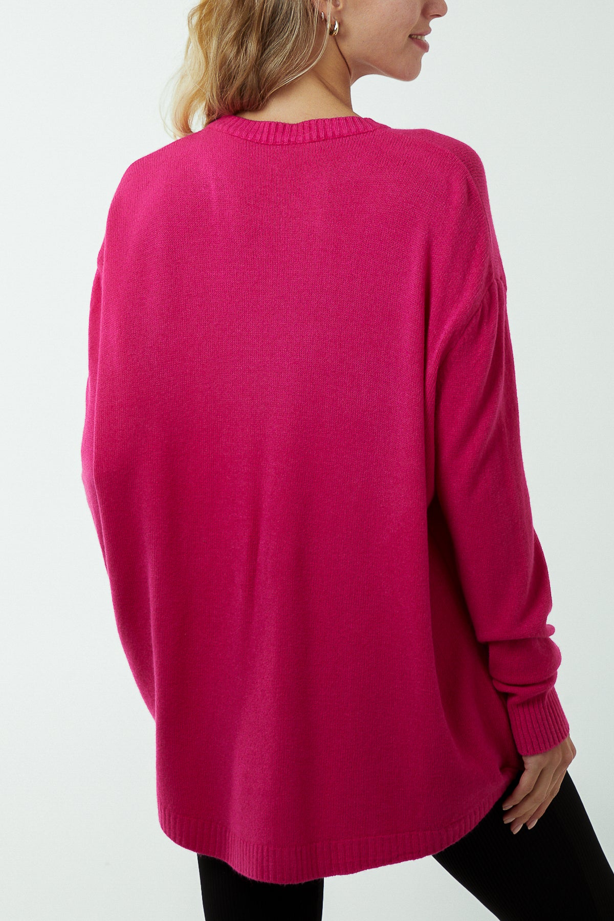 Pocket Crew Neck Oversized Jumper