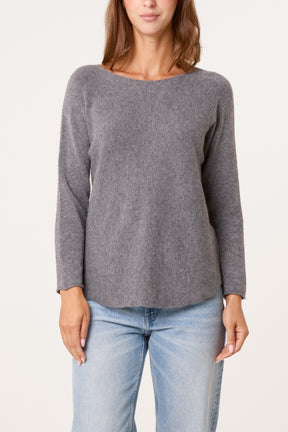 Round Neck Fine Knit Jumper