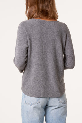 Round Neck Fine Knit Jumper