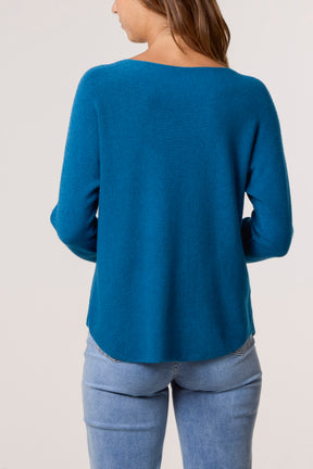 Round Neck Fine Knit Jumper