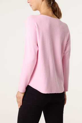 Round Neck Fine Knit Jumper