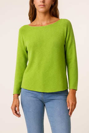 Round Neck Fine Knit Jumper