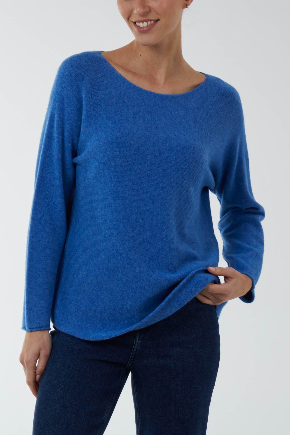 Round Neck Fine Knit Jumper