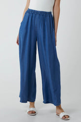 Elasticated Waist Denim Culottes