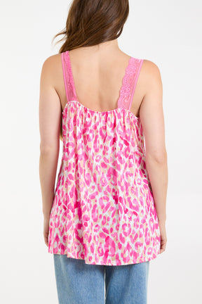 Leopard Lace Cami Vest