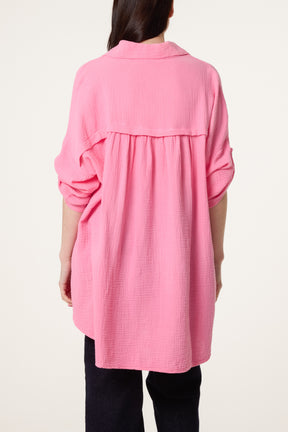 Cheese Cloth Button Down Shirt