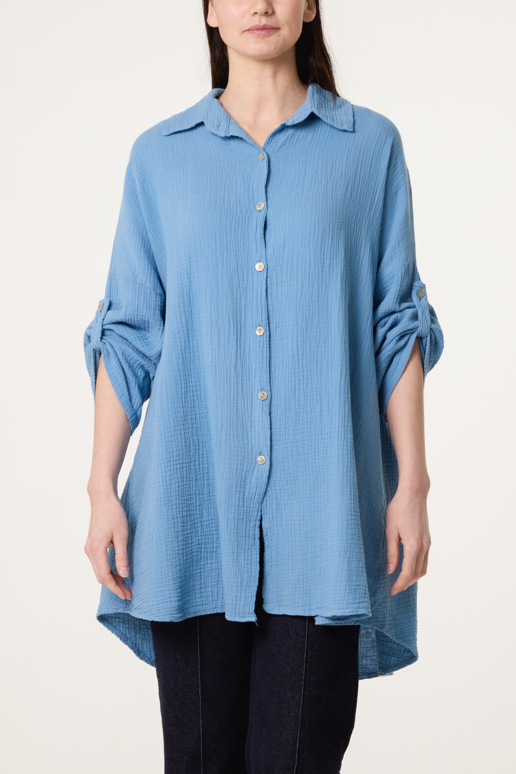 Cheese Cloth Button Down Shirt