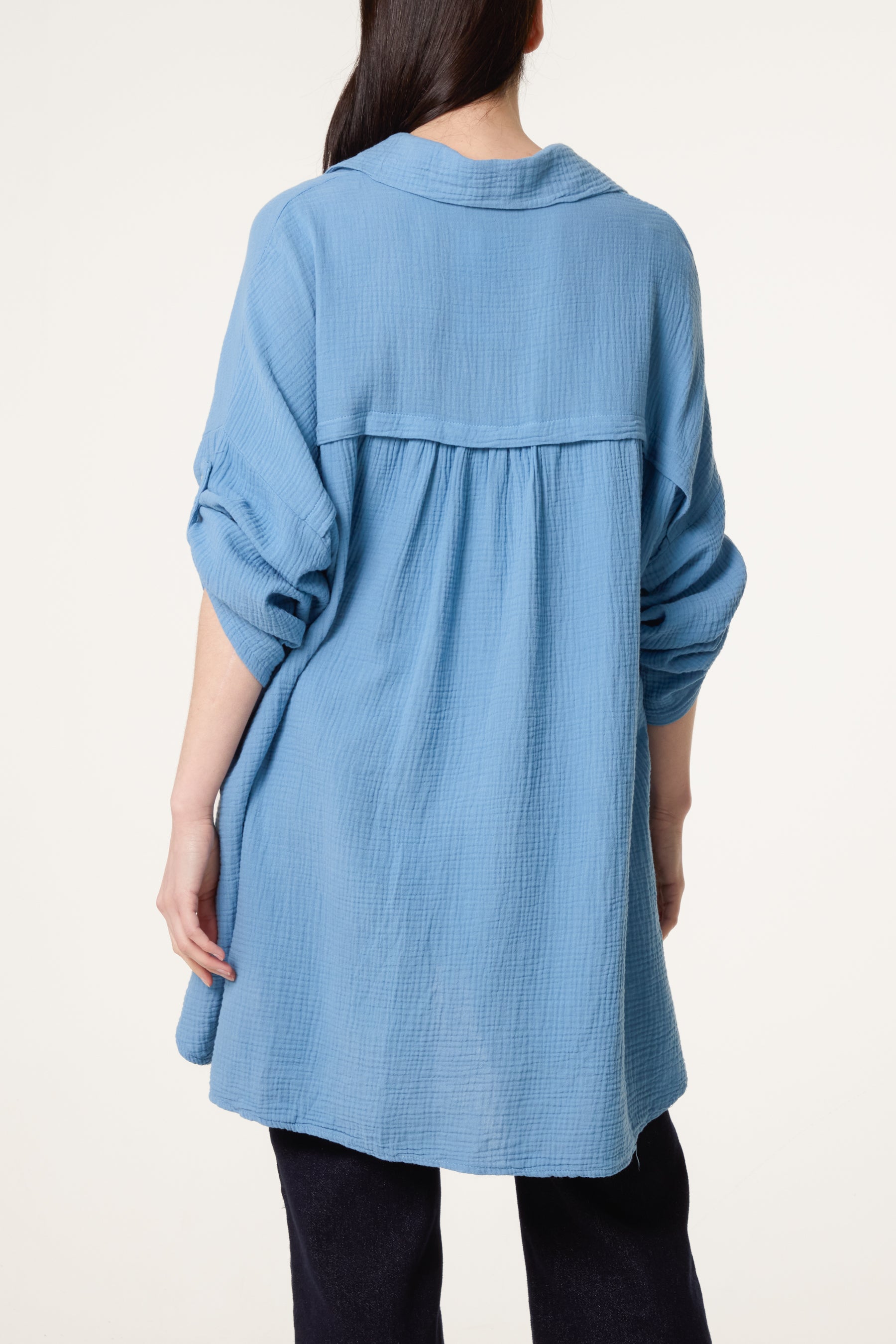 Cheese Cloth Button Down Shirt